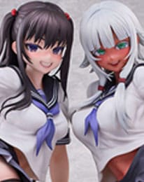 Monde où l'épaisseur des cuisses d'une fille est égale à son statut social Statues 1/5 Raura Aiza &amp; Iroha Shishikura 14 cm