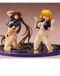 Senran Kagura NewWave Gburst PVC Statues 1/10 Ryobi x Ryona Bare Body Sailor Uniform Ver. 19cm