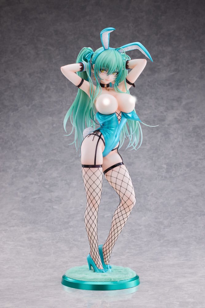 Original Character PVC Statue 1/4 Green Twin Tail Bunny-chan Fishnet Tights Ver. 43cm