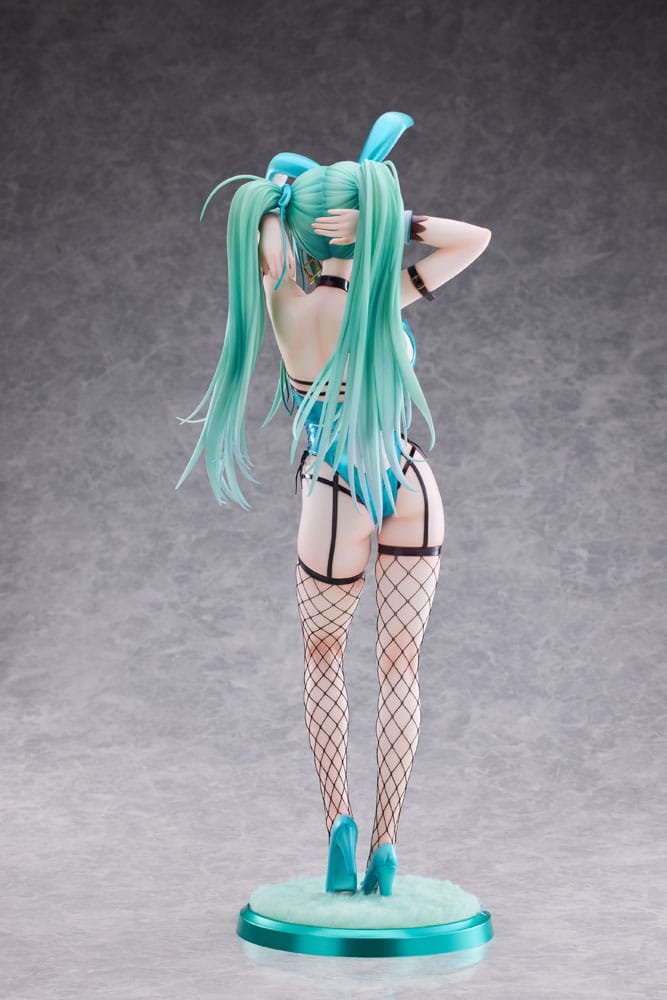 Original Character PVC Statue 1/4 Green Twin Tail Bunny-chan Fishnet Tights Ver. 43cm