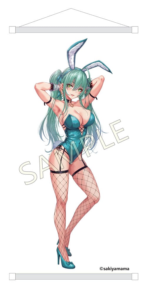 Original Character PVC Statue 1/4 Green Twin Tail Bunny-chan Fishnet Tights Ver. 43cm